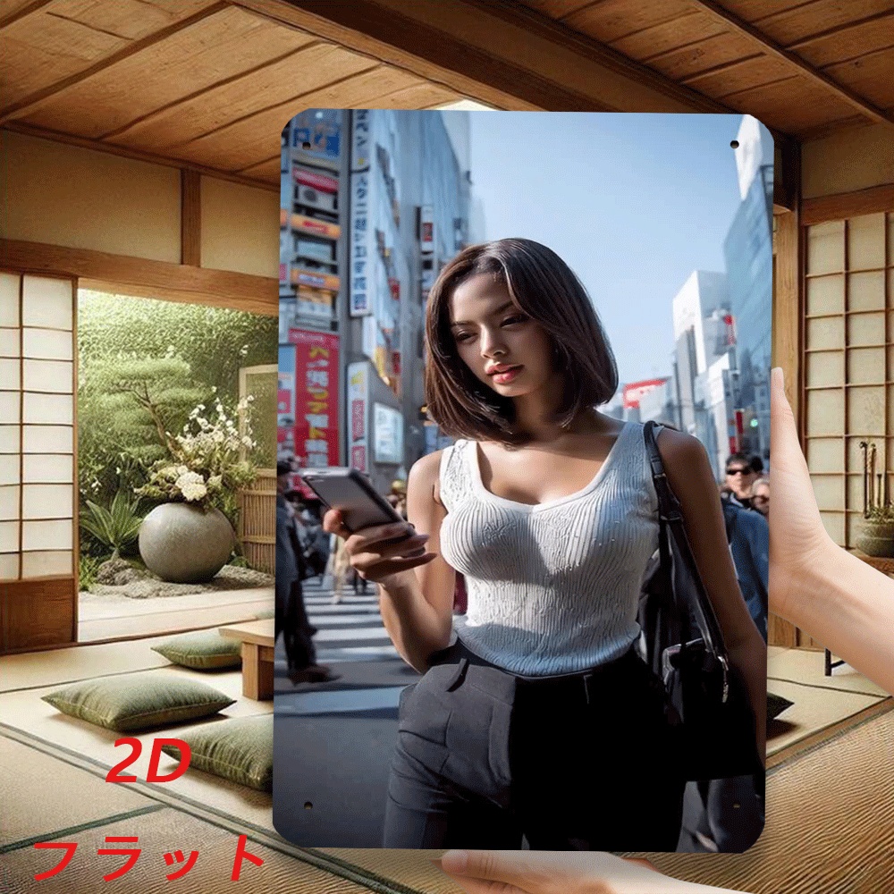 レトロメタルブリキ看板 アーバンファッション女性ストリート写 - Urban Street Fashion Photography のレビューと価格