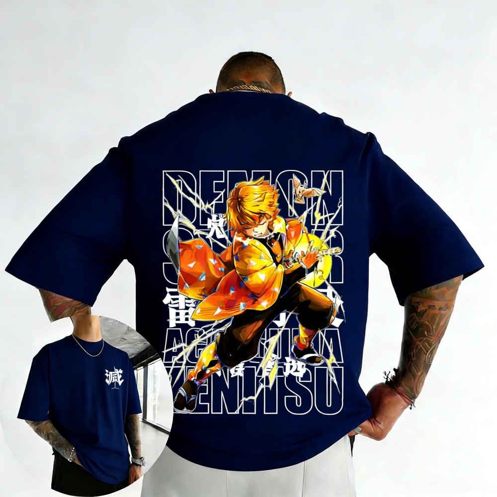 プラスサイズデーモンスレイヤー夏アニメプリント男性、女性 T - Street Fashion In Japan のレビューと価格