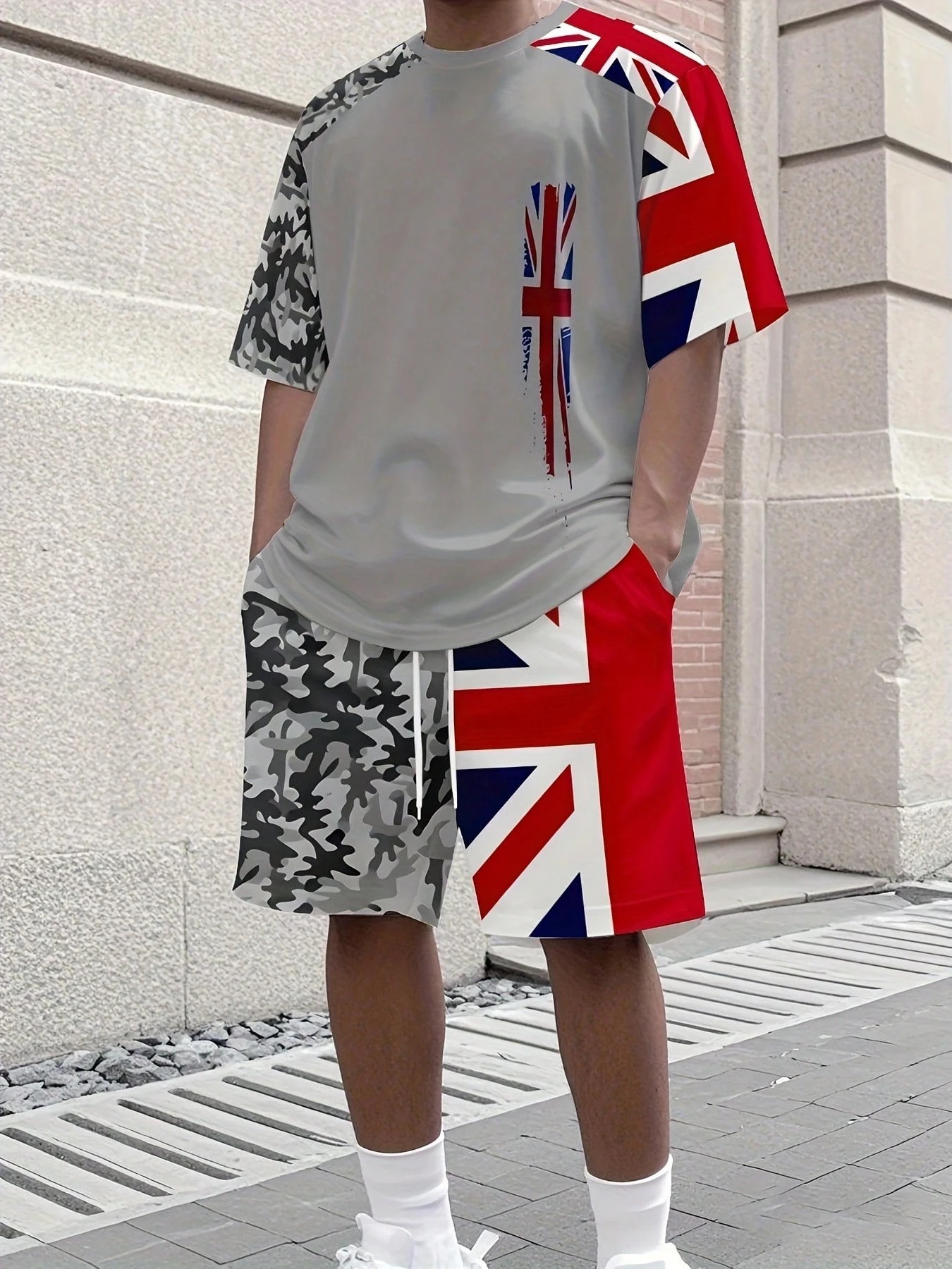 2026年夏新作 メンズ半袖セットアップ 3Dパターンプリン - Street Fashion Summer 2026 のレビューと価格