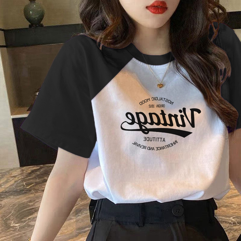 女性用半袖Tシャツ,ルーズ,ラージサイズ,カジュアル,ポップ - Street Fashion Harajuku のレビューと価格