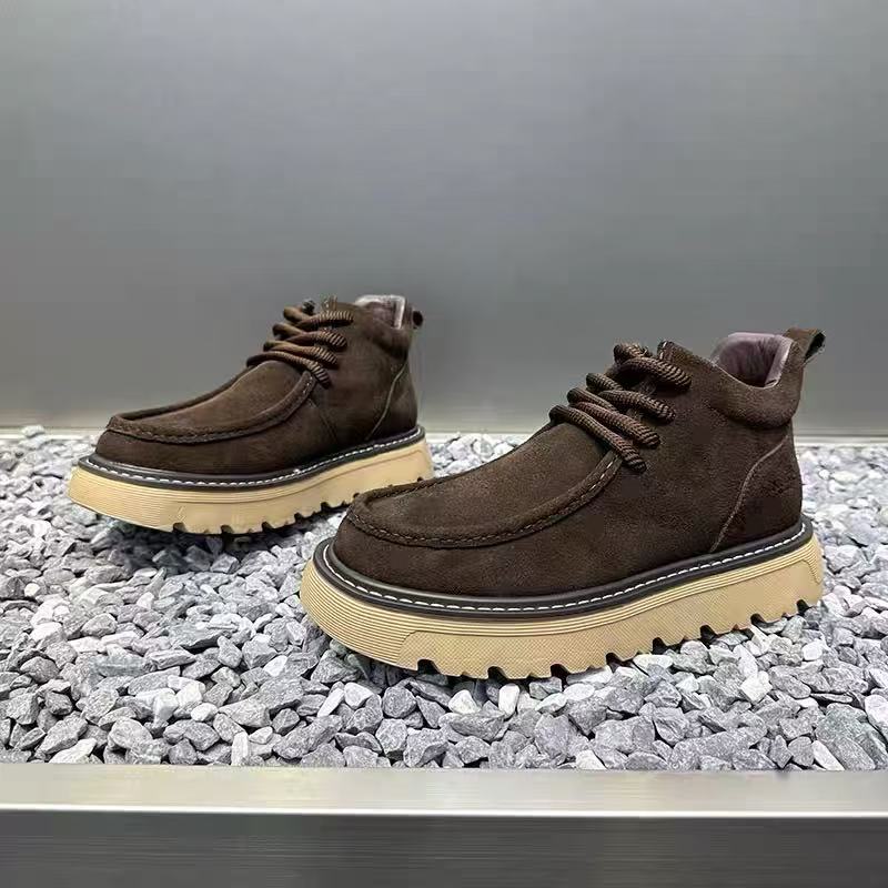 秋冬メンズプラットフォームブーツデザイナーノンスリップオート - Street Fashion Winter 2025 のレビューと価格