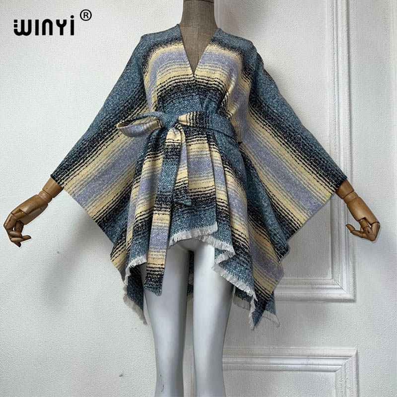 Winyi-女性のレトロルーズオーバーコート、厚手の暖かいド - Street Fashion Kimono のレビューと価格