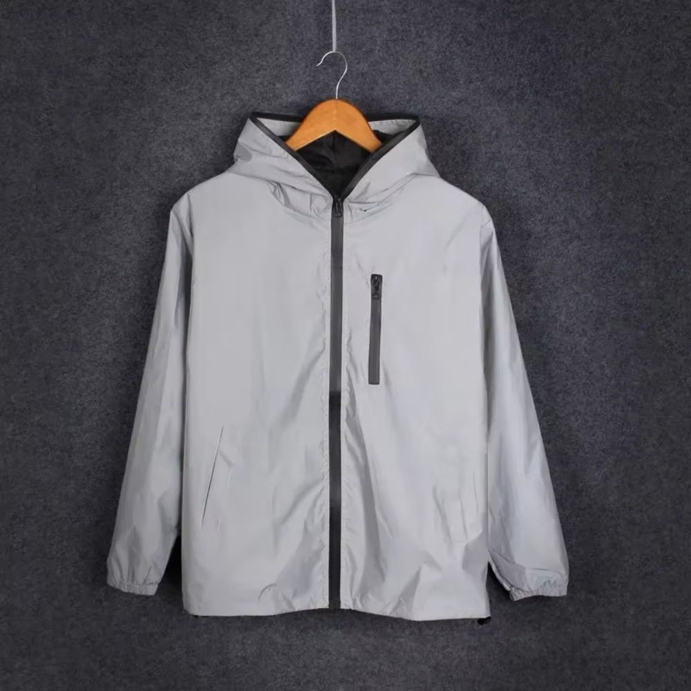夜間警告反射ジャケット 春秋用 防風フード付きジャケット ハ - Street Fashion Boy のレビューと価格