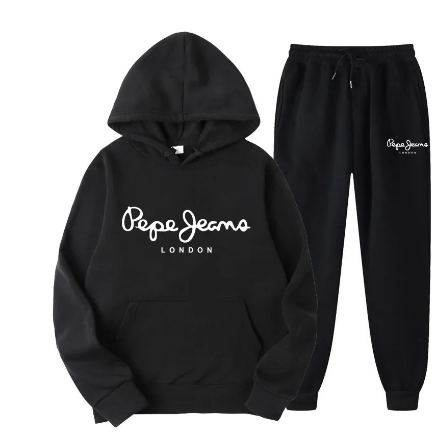 男女兼用プリント入りフーディートラックスーツ上下セット ヒッ - Street Fashion Types のレビューと価格