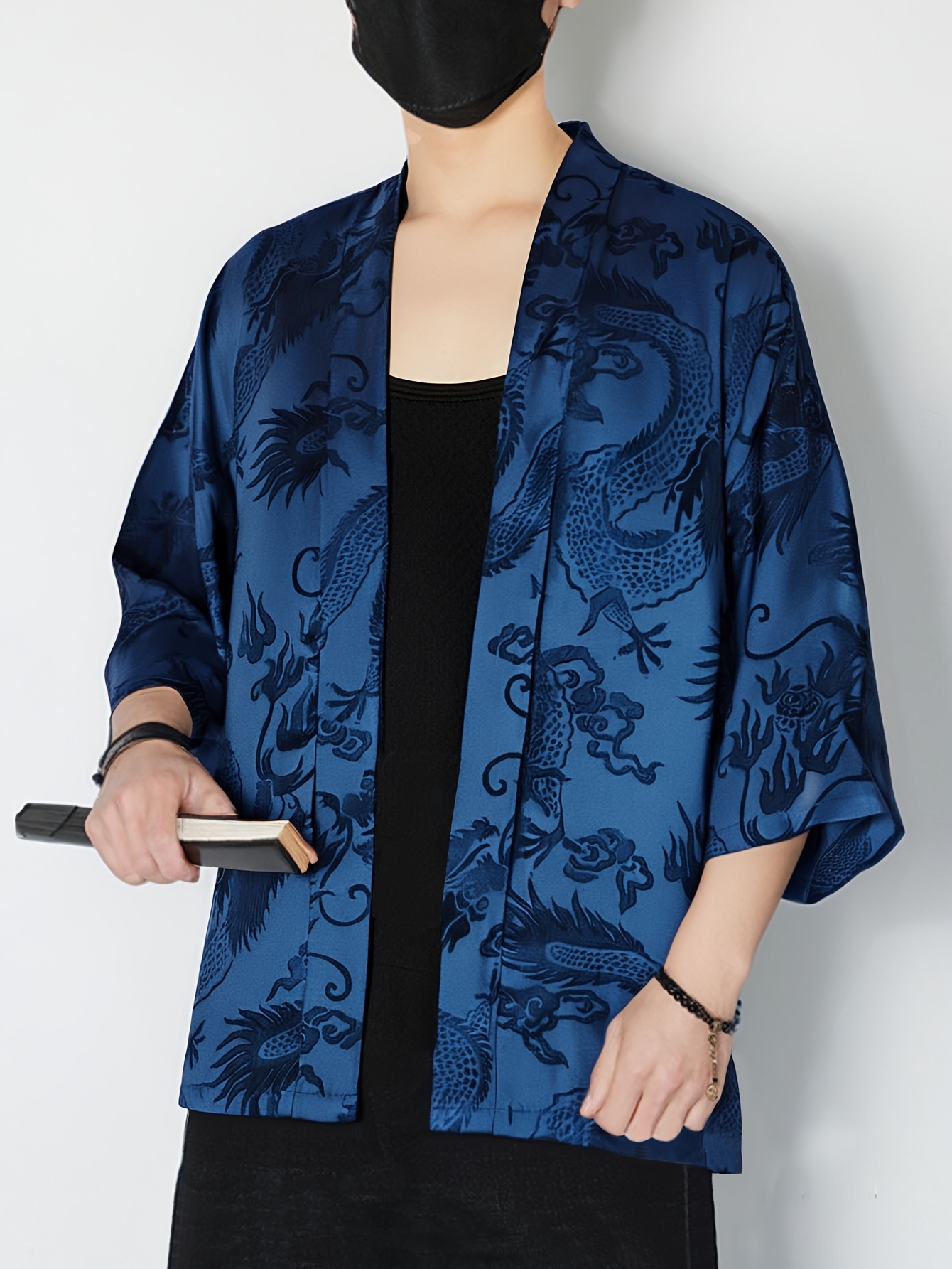 2026年夏メンズ着物3Dプリントデザイン通気性軽量カジュア - Street Fashion Kimono のレビューと価格