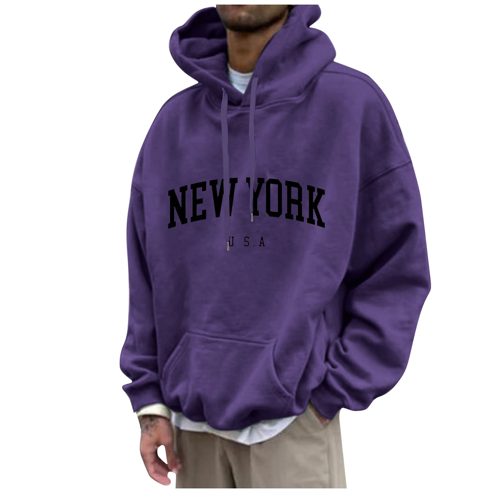 メンズプリントパーカー,シンプルでクラシックなトラックスーツ - Street Fashion Of New York のレビューと価格