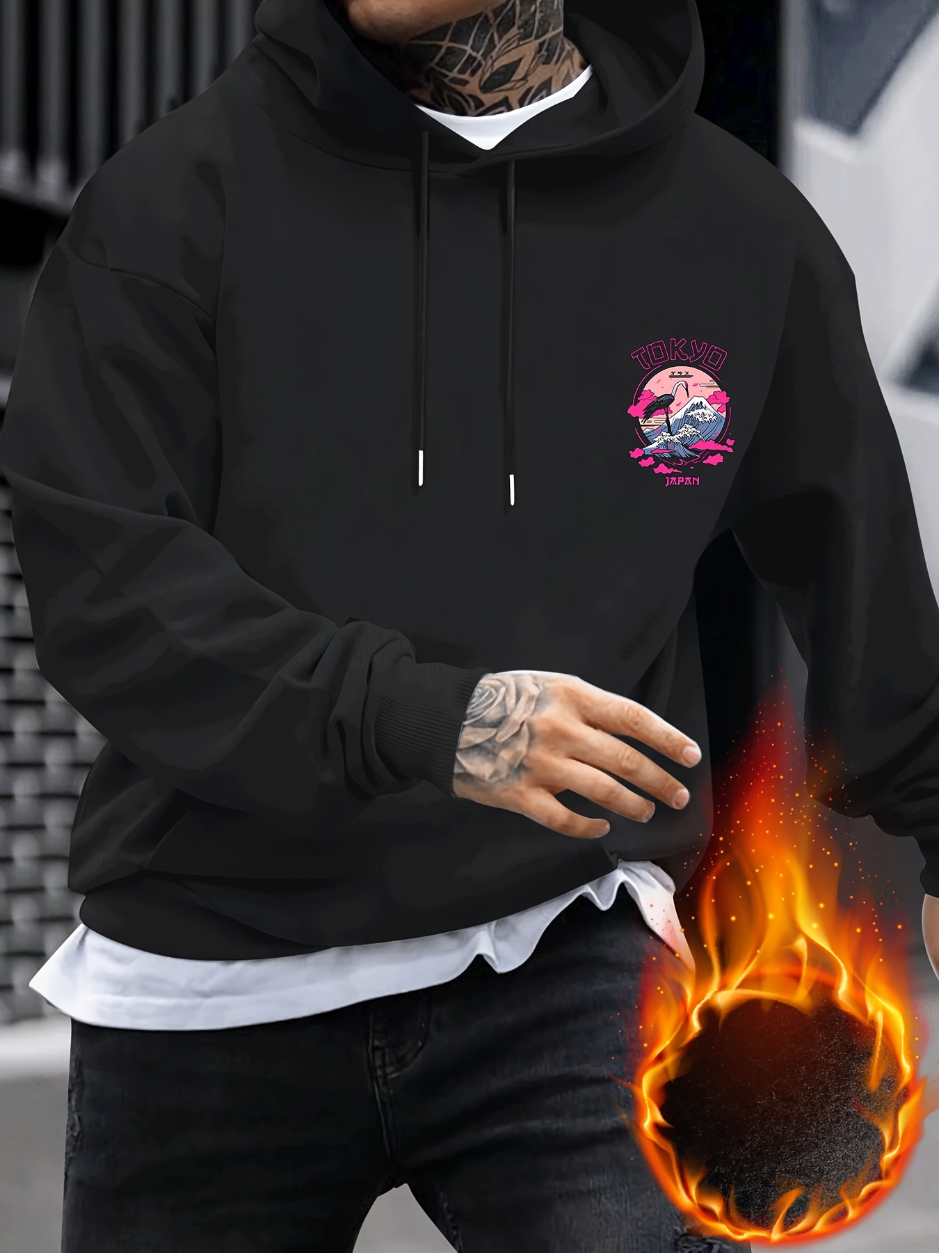 秋冬メンズファッション トーキョードラゴンプリント フーディ - Street Fashion In Tokyo のレビューと価格
