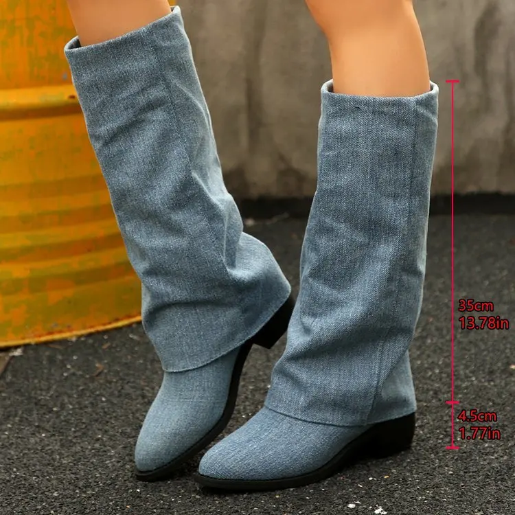 女性のニーハイブーツ秋のファッションポインテッドトゥの靴クラ - Street Fashion Winter 2025 のレビューと価格
