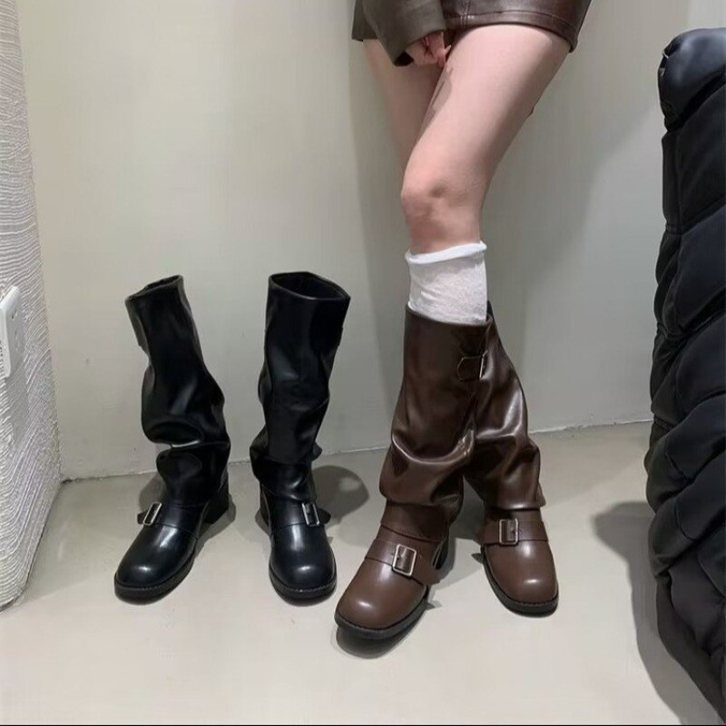 2025年女性用ブーツ ニーハイ プラットフォーム チャンキ - Street Fashion Winter 2025 のレビューと価格
