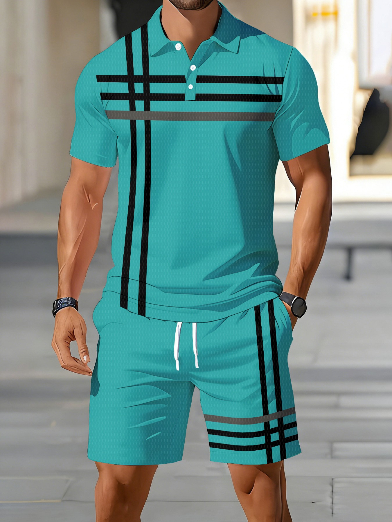 2026年夏 アメリカンメンズポロシャツセット ストリートカ - Street Fashion Summer 2026 のレビューと価格