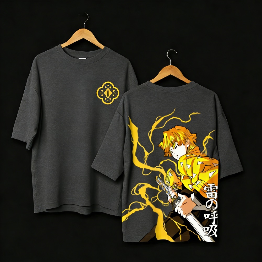 プラスサイズデーモンスレイヤーアニメプリント男性、女性 Tシ - Street Fashion In Japan のレビューと価格