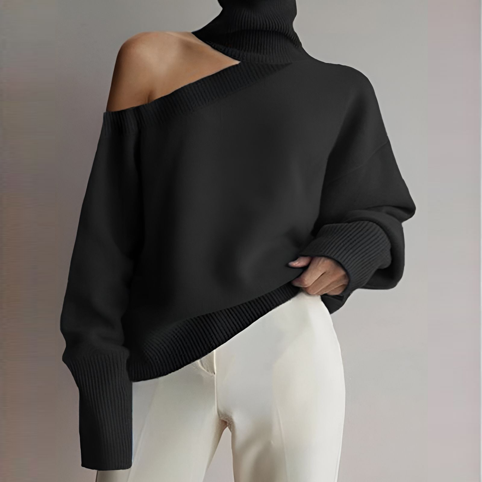 2025秋冬新作 レディース シングルショルダー ラウンドネ - Street Fashion Winter 2025 のレビューと価格