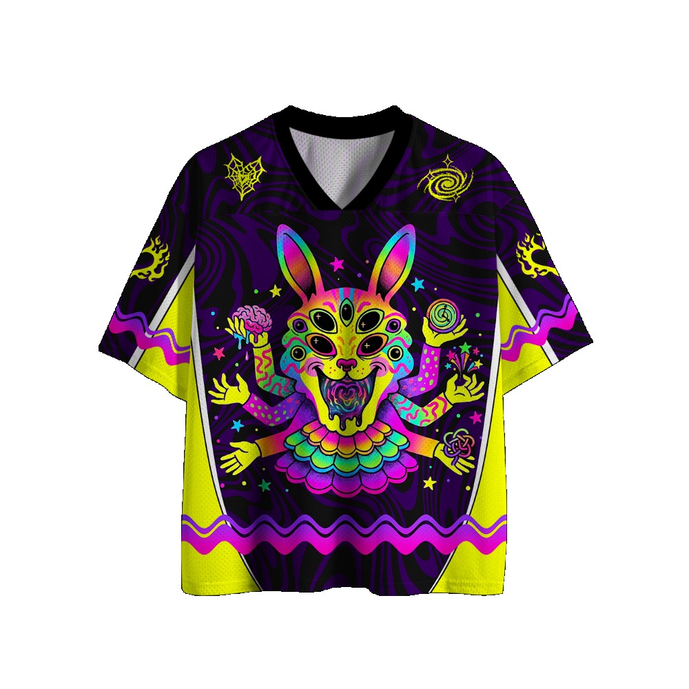ゴシックフットボールジャージ ヴィンテージプリント Vネック - Street Fashion Harajuku のレビューと価格